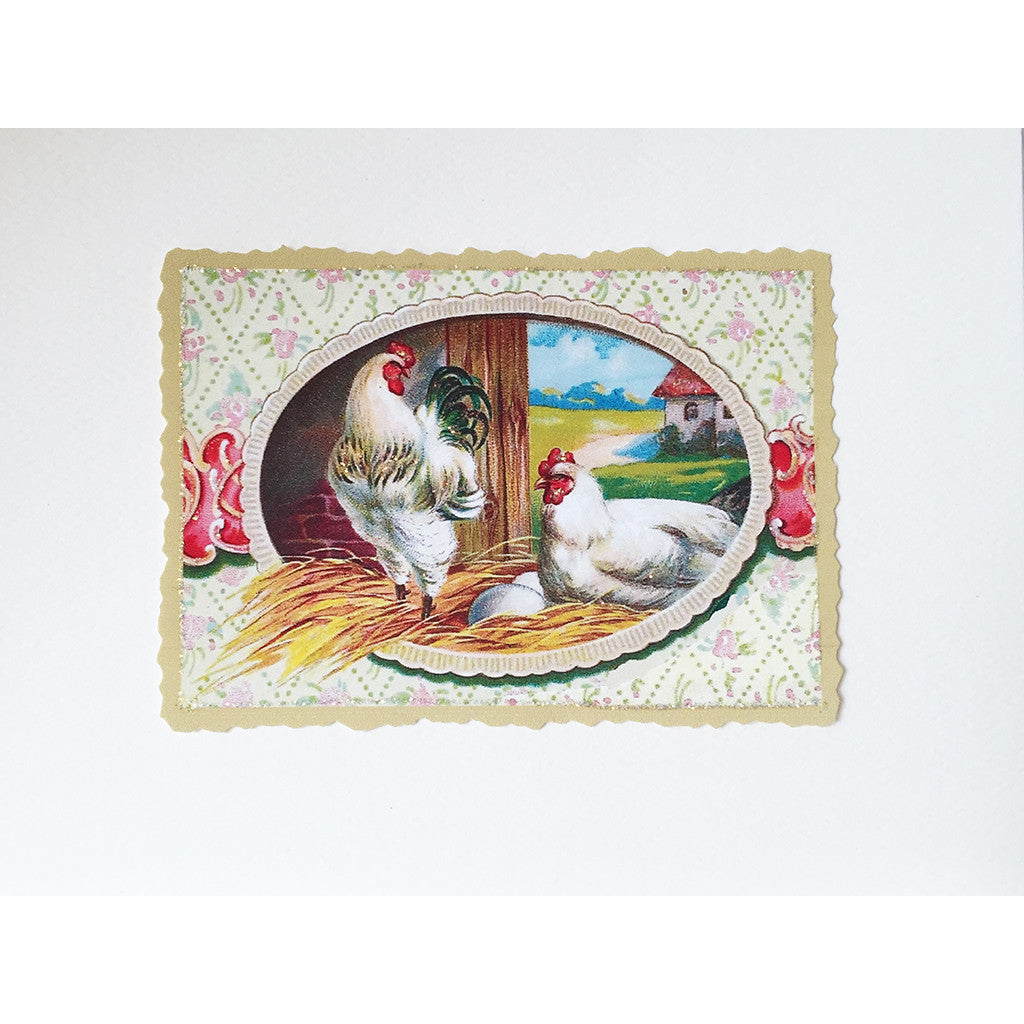 Greeting Card Rooster & Hen - Lumia Designs
