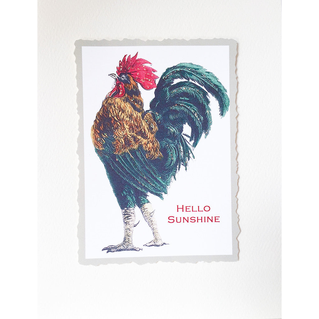 Greeting Card Rooster Hello Sunshine - Lumia Designs