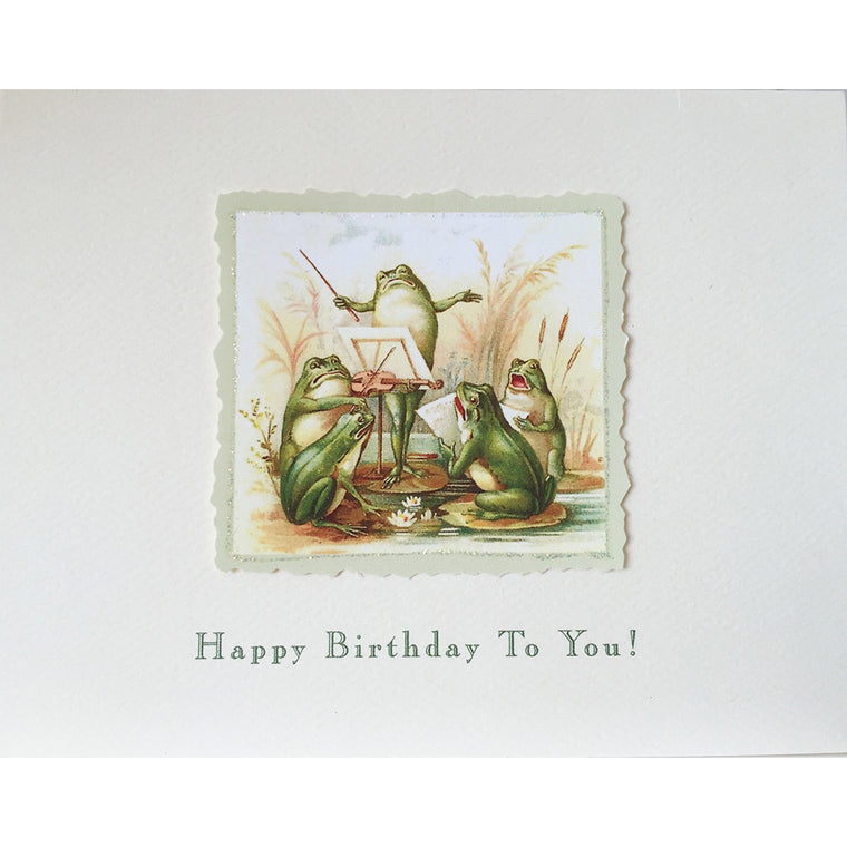 Greeting Card Frog Band Birthday - Lumia Designs