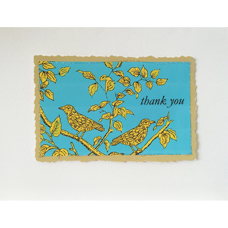 Greeting Card Bird Branch Thank You - Lumia Designs