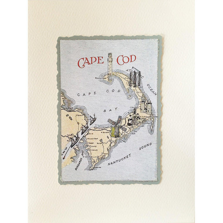 Greeting Card Cape Cod Map - Lumia Designs
