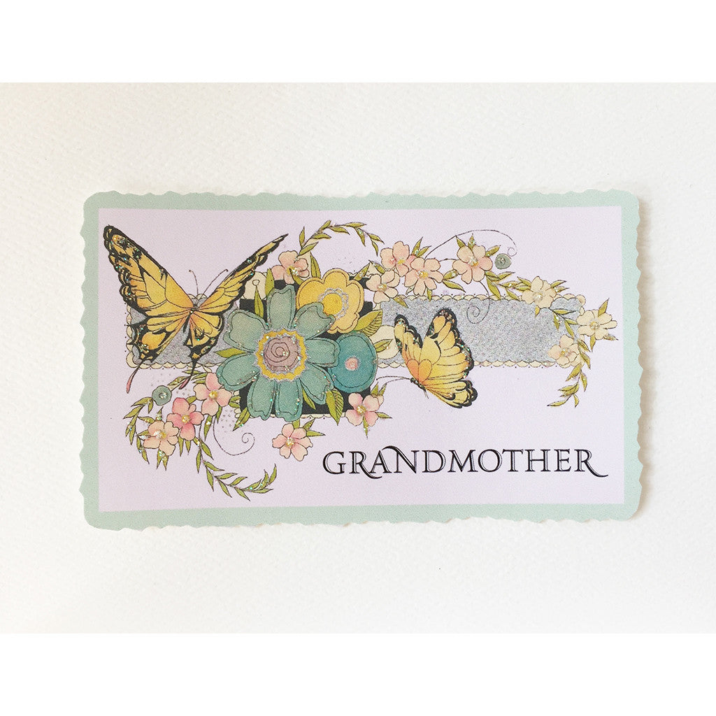 Greeting Card Grandmother Butterflies - Lumia Designs