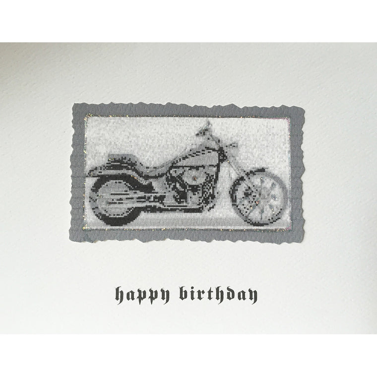 Greeting Card Motorcycle Birthday - Lumia Designs