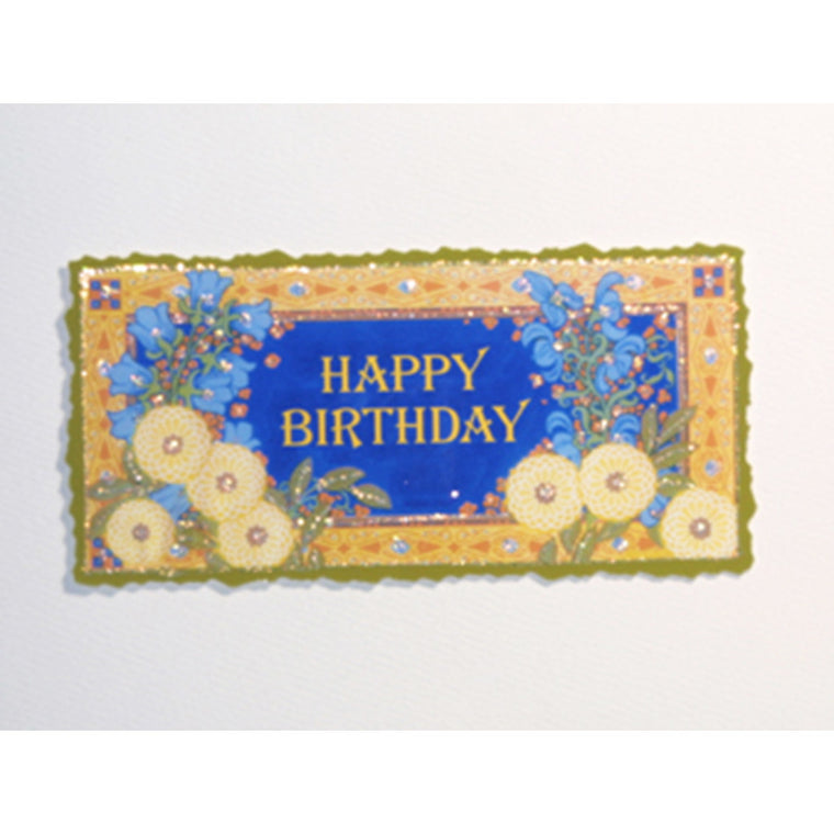 Greeting Card ED-47W Birthday Dahlias - Lumia Designs