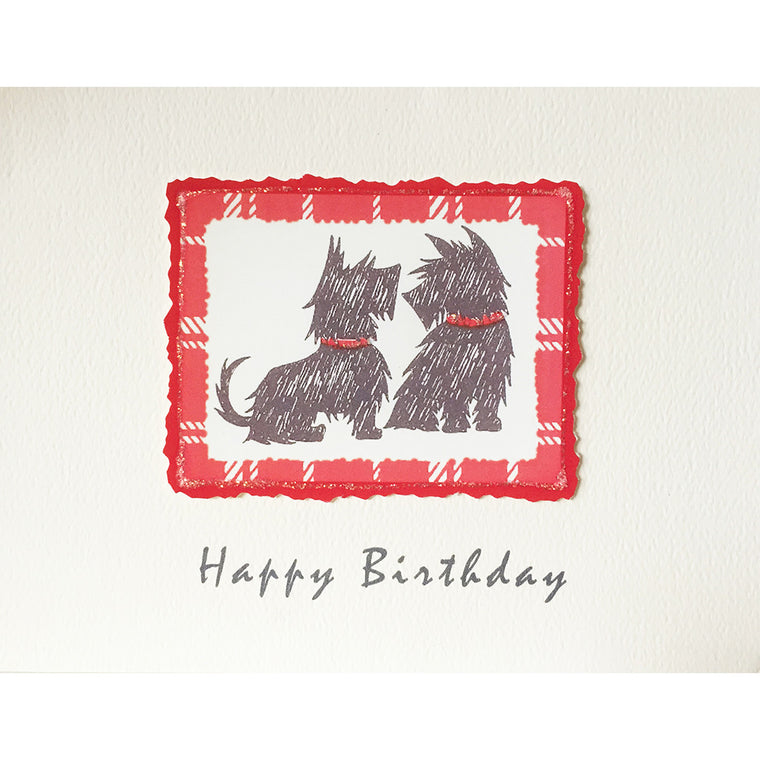 Greeting Card Scotties Birthday - Lumia Designs