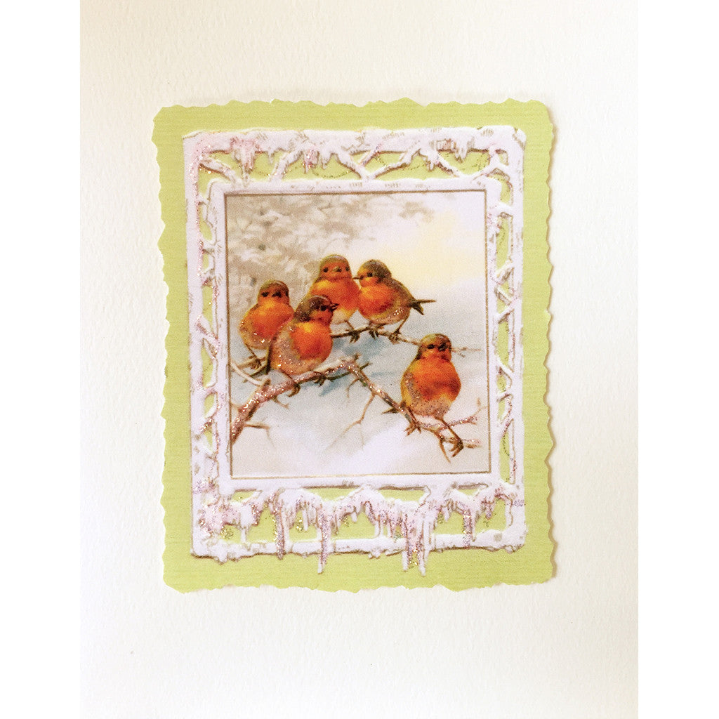 Greeting Card Frosty Birds - Lumia Designs