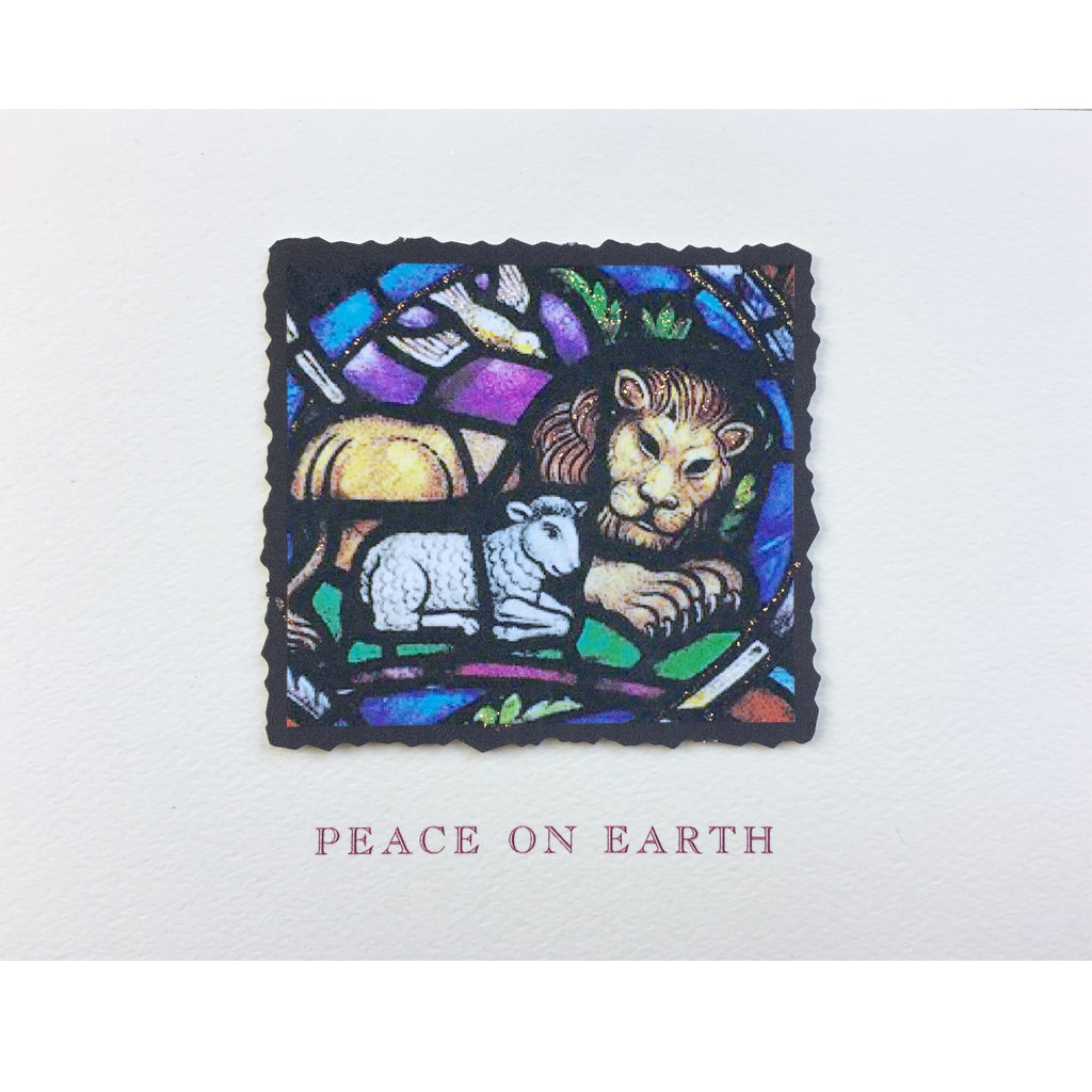 Lion & Lamb Peace on Earth Holiday Card