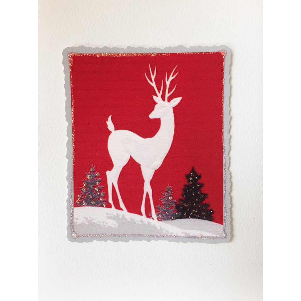 Greeting Card Red Deer HO-54 - Lumia Designs