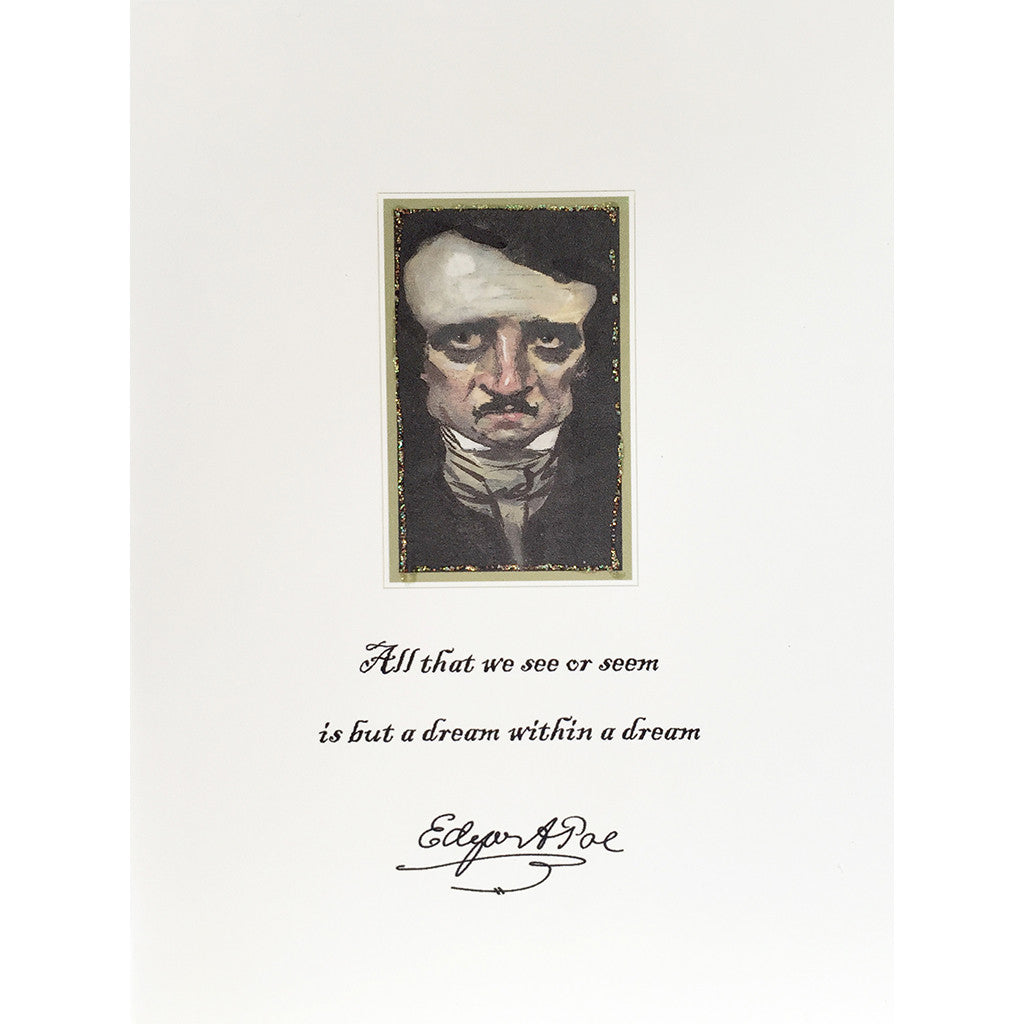 Greeting Card Edgar Allen Poe - Lumia Designs