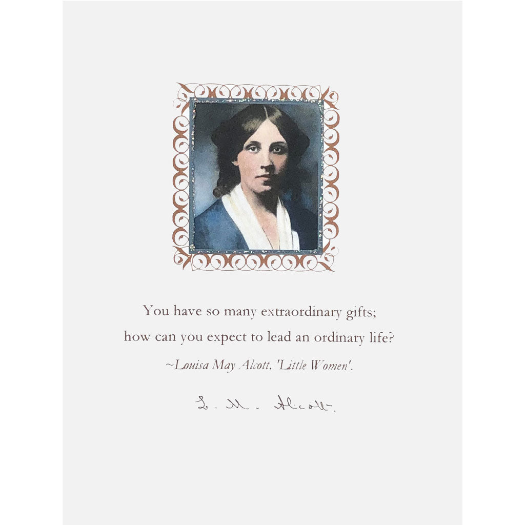 Louisa May Alcott Quote Card