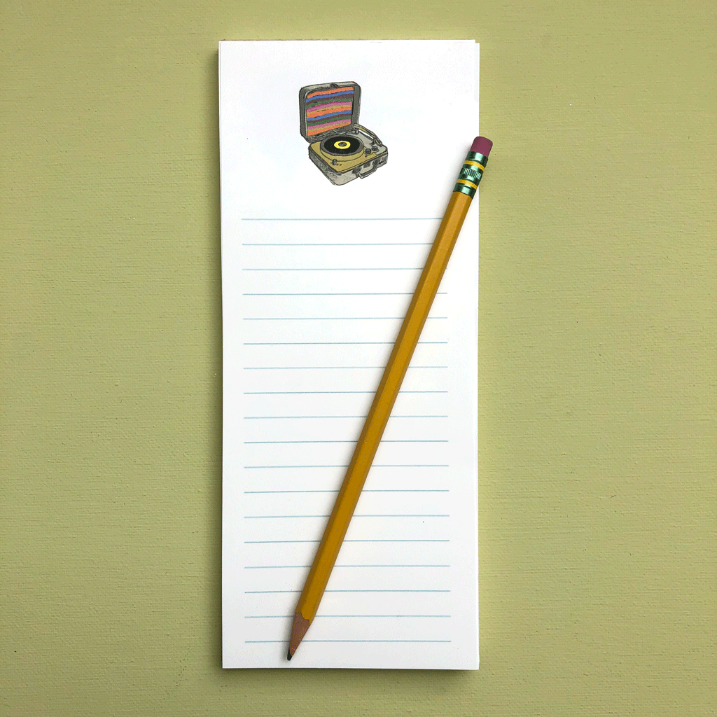 Vintage Turntable Notepad