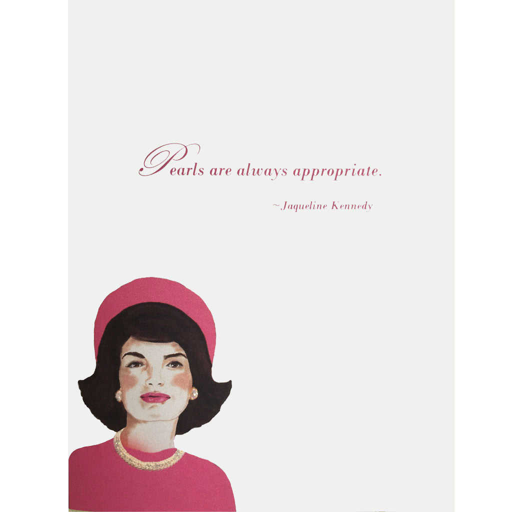 Jackie Kennedy Pearls Card