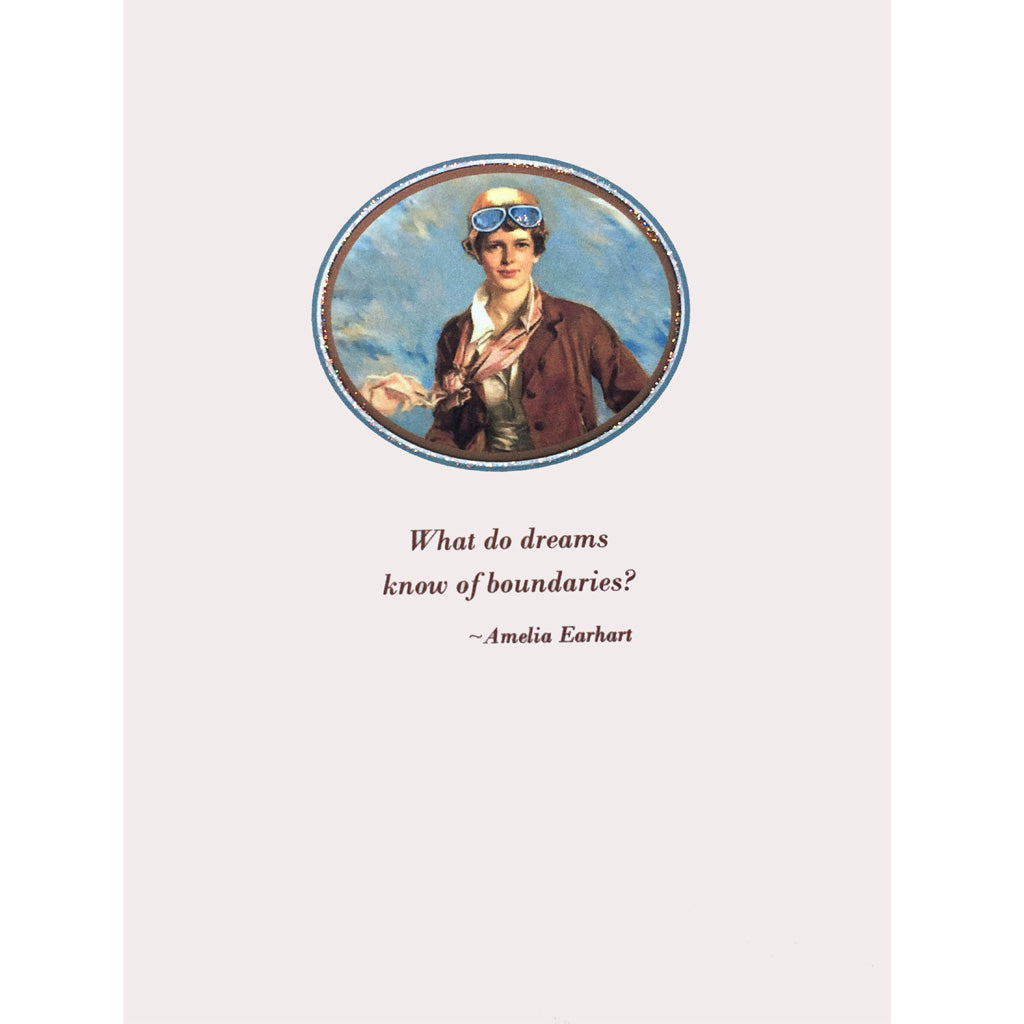 Amelia Earhart Quote Card