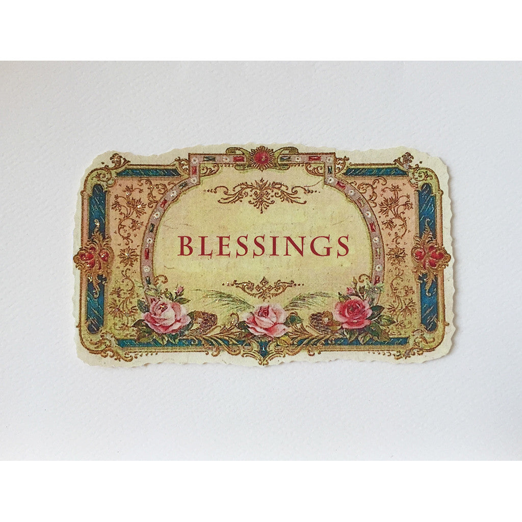 Greeting Card Vintage Blessings - Lumia Designs