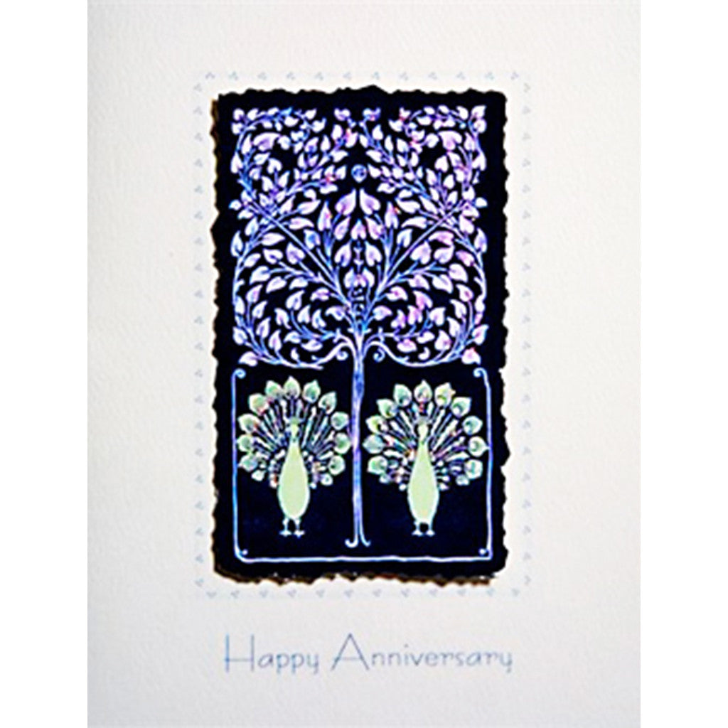 Greeting Card Peacock Anniversary - Lumia Designs