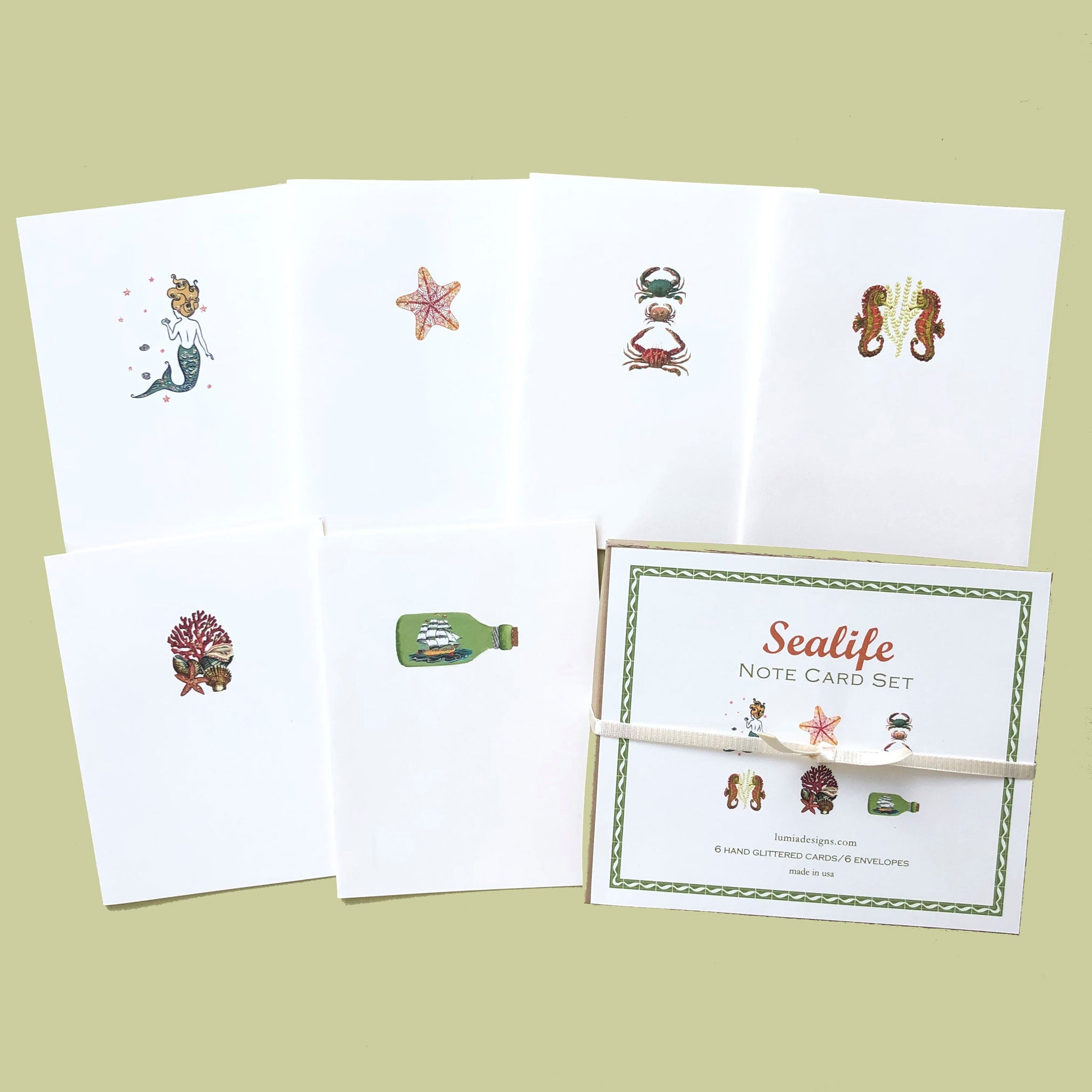 Sea Life Note Sea-Life Note Card Box Set