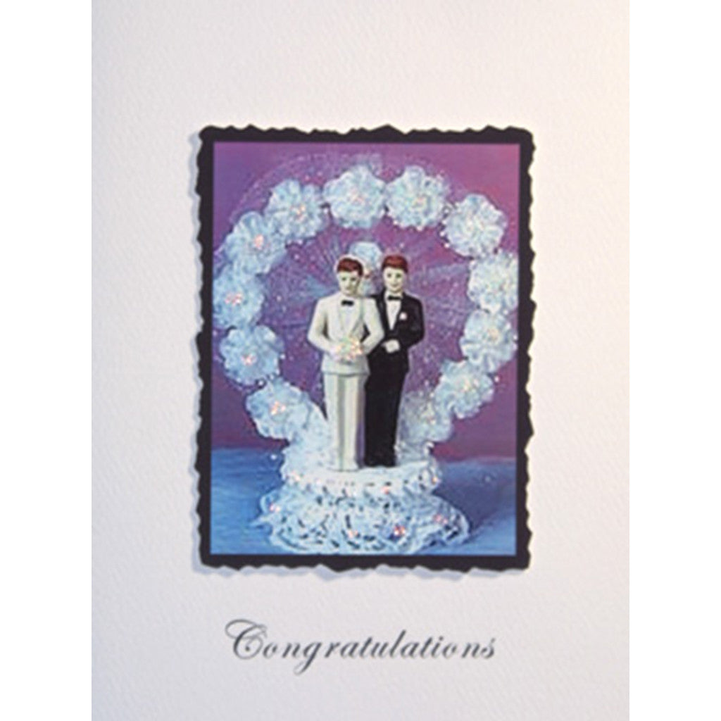 Greeting Card Grooms Cake Top - Lumia Designs