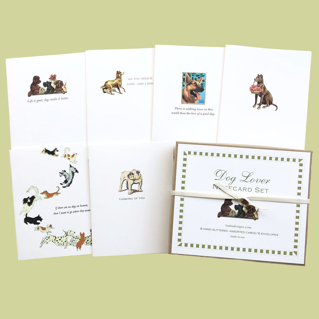 Dog Lover Note Card Box Set - Lumia Designs made in USA