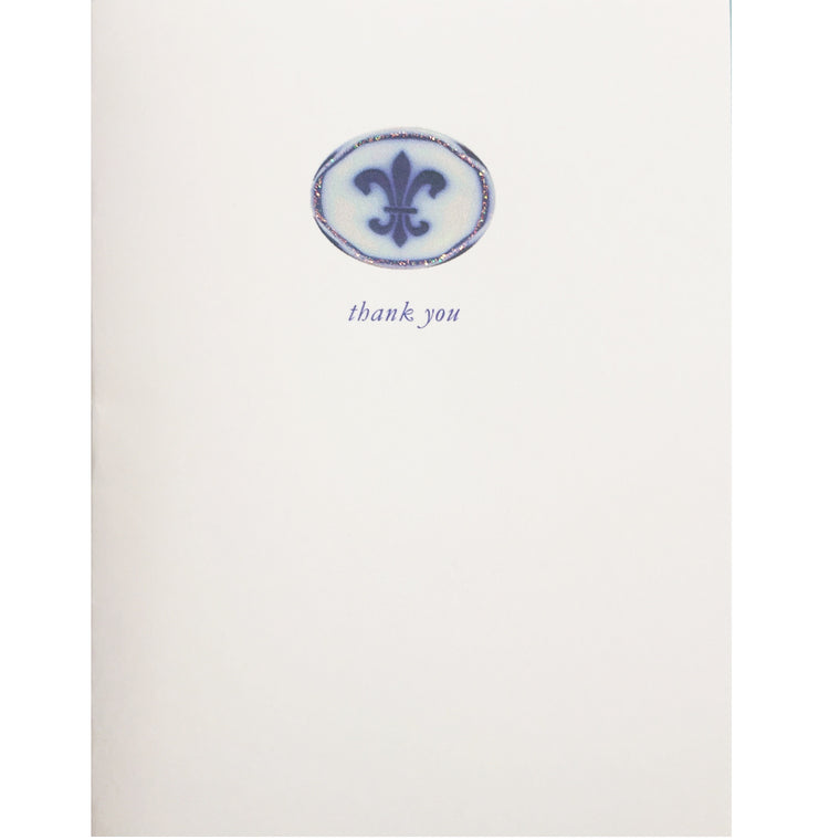 Fleur di lis Thank You Card