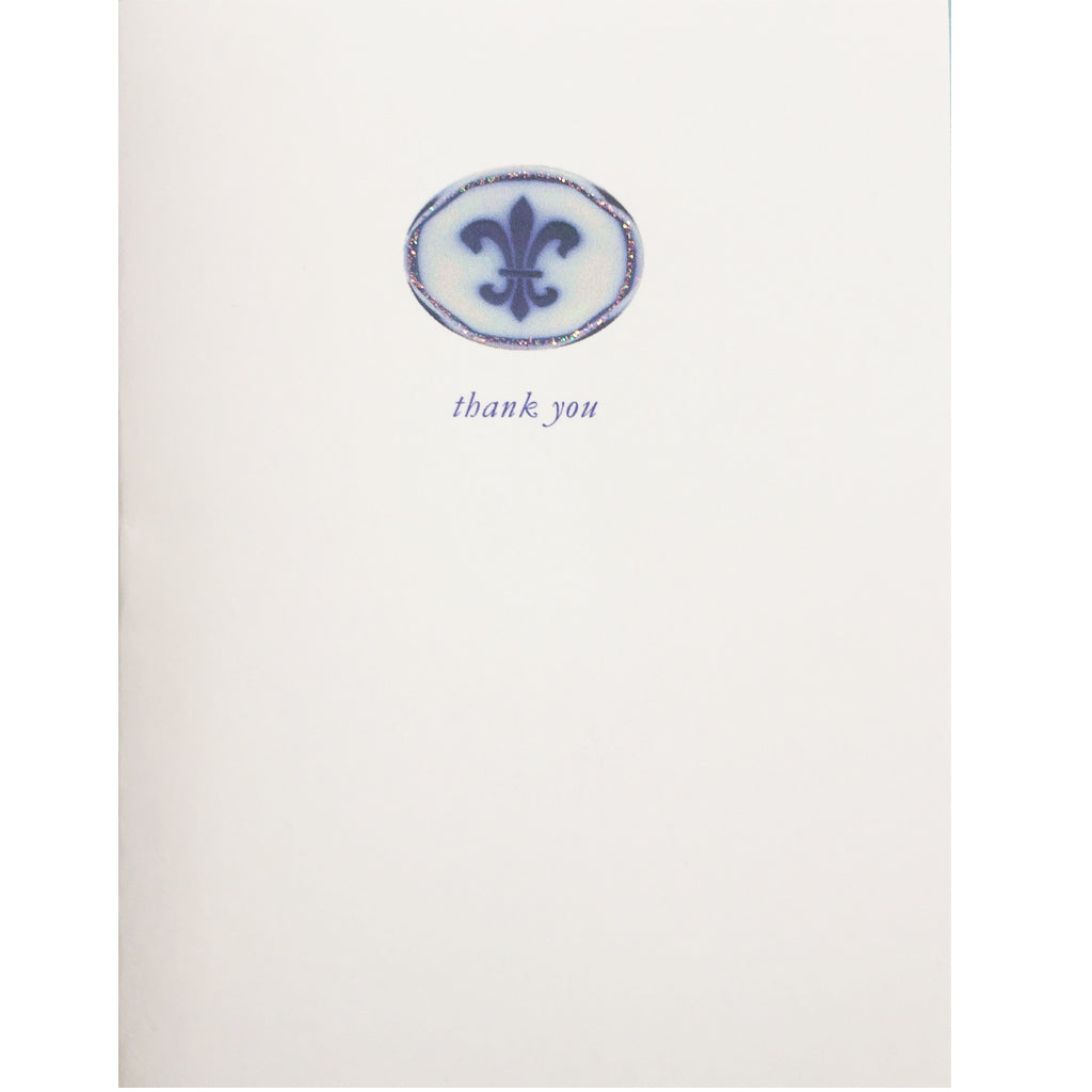 Fleur di lis Thank You Card